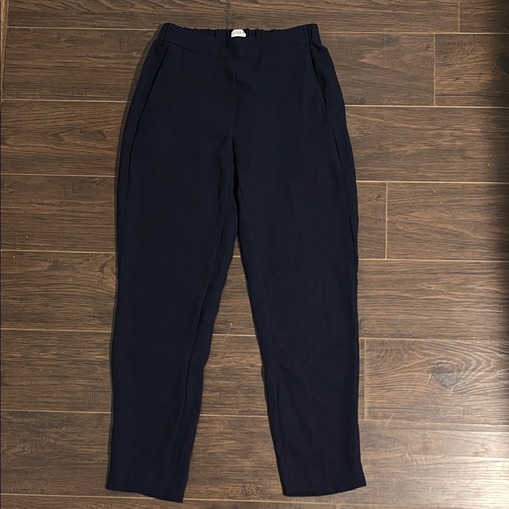 J. Crew Navy Straight-Leg Tailored Pants
